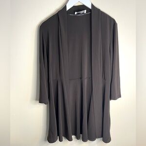 Joseph Ribkoff Chocolate Brown 3/4 Sleeve Cardigan